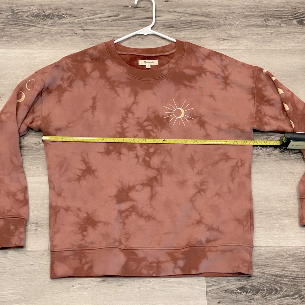 MADEWELL Moon Phases Tie Dye Crewneck Pullover Sweatshirt Women’s Size:Small EUC - Picture 8 of 10